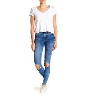 Free People Busted Knee High Rise Skinny Jeans